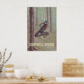 Chopwell Woods Mountainbike Reisposter Poster (Keuken)