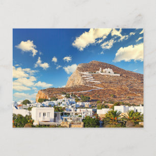 Chora met Panagia-kerk in Folegandros Briefkaart