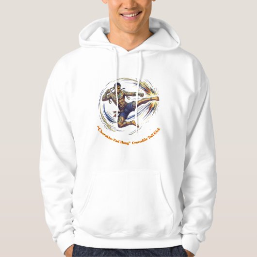 Chorakhe Fad Hang Crocodile Tail Kick Vector Kunst Hoodie (Voorkant)