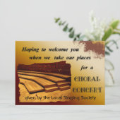 Choral Concert Invitation Kaart (Staand voorkant)