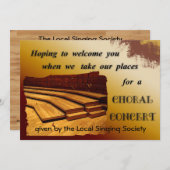Choral Concert Invitation Kaart (Voorkant / Achterkant)