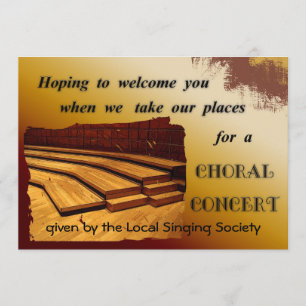 Choral Concert Invitation Kaart