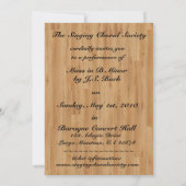 Choral Concert Invitation Kaart (Achterkant)