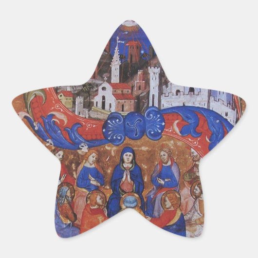 CHORALE MUZIEK CHRISTMAS PARCHCHCHCHEST MET SAINTS STER STICKER (Voorkant)