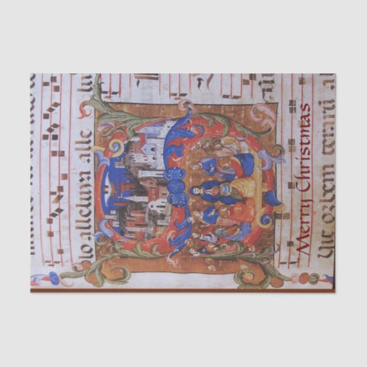 CHORALE MUZIEK CHRISTMAS PARCHCHCHCHEST MET SAINTS TISSUEPAPIER (Voorkant)