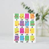 Chord Cheat T-shirt White Briefkaart (Staand voorkant)