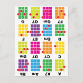 Chord Cheat T-shirt White Briefkaart (Voorkant)