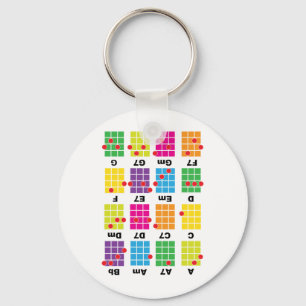 Chord Cheat T-shirt White Sleutelhanger
