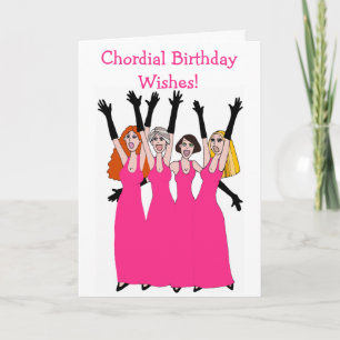 Chordiaal Birthday Wishes Women's Quartet Kaart