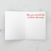 Chordial Birthday Wishes Kwartet Kaart (Binnen)