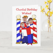 Chordial Birthday Wishes Kwartet Kaart (Gele Bloem)