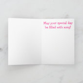 Chordial Birthday Wishes Vrouwenkwartet Kaart (Binnen)