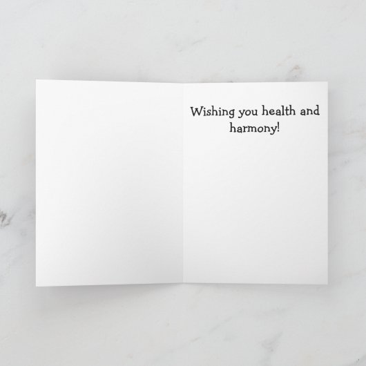 Chordial Birthday Zwart-wit Mannen Quartet Kaart (Binnen)