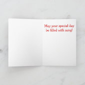 Chordial Verjaardag Mannen in Rode Kwartet Kaart (Binnen)