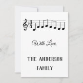 Chords We wensen u een prettige kerstMuzieknoten Feestdagenkaart (Voorkant)