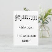 Chords We wensen u een prettige kerstMuzieknoten Feestdagenkaart (Staand voorkant)