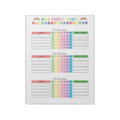 Chore Chart Custom Notitieblok voor 3 Kinder (Linkerzijde)
