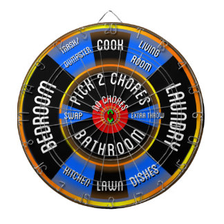 Chore Chart List Dart Board, Fun Chore list game Dartbord