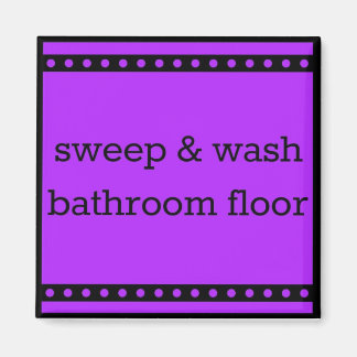 Chore Chart Magneet - Sweep & Wash Badkamer Vloer