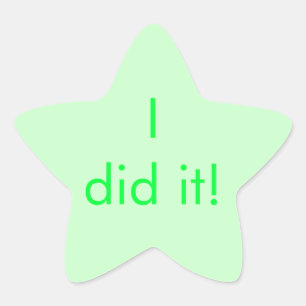 Chore Chart Sticker "Ik heb het gedaan!"