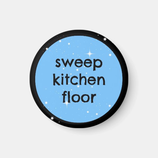 Chore Grafiek Magnet - Sweep Keuken Vloer (Voorkant)
