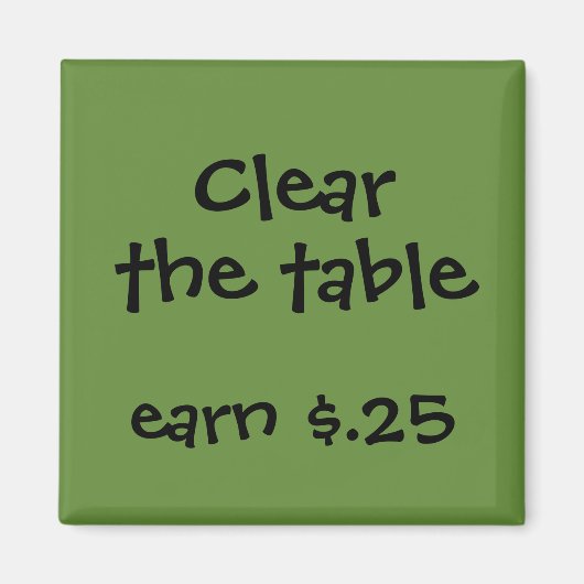 Chore Rewards voor kinderen Magneet (Voorkant)