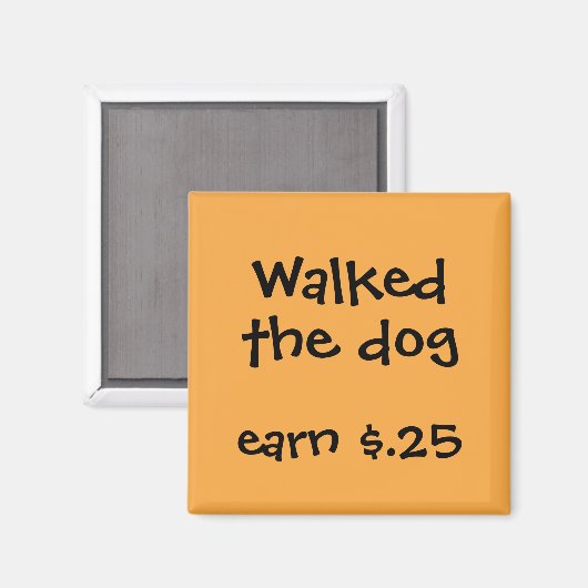 Chore Rewards voor kinderen Magneet (Voorkant / Achterkant)