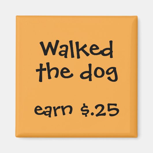 Chore Rewards voor kinderen Magneet (Voorkant)