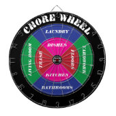Chore Wheel Dartboard met kleuren Dartbord (Voorkant)