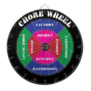Chore Wheel Dartboard met  kleuren Dartbord