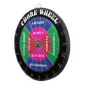 Chore Wheel Dartboard met kleuren Dartbord (Voorkant Rechts)