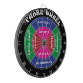 Chore Wheel Dartboard met kleuren Dartbord (Voorkant Links)