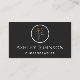 Choreograaf Danser Icon Gymnastiek Zwart & Wit Visitekaartje