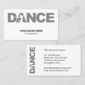 Choreograaf Eenvoudig professioneel Visitekaartje (Voorkant / Achterkant)