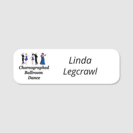 Choreographed Ballroom Dance Name Badge (Voorkant)