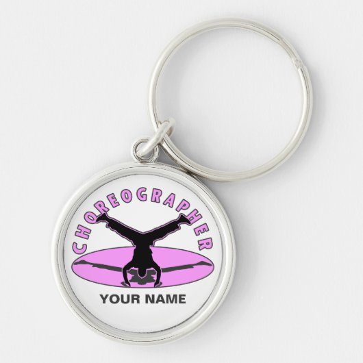 CHOREOGRAPHER-keyring - voeg een naam toe Sleutelhanger (Voorkant)