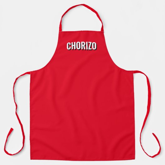 Chorizo red Spanish modern grappig grill BBQ Schort (Voorkant)
