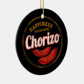 Chorizo Retro Sausage  BBQ Gourmet Barbecue Keramisch Ornament (Rechts)