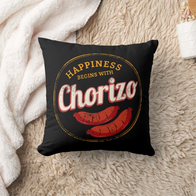 Chorizo Retro Sausage  BBQ Gourmet Barbecue Kussen (Deken)
