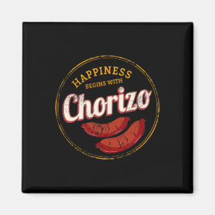 Chorizo Retro Sausage Vintage Bbq Gourmet Barbecue Magneet