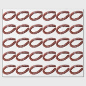 Chorizo-worst, geïsoleerd als gesneden cadeaupapier (Vlak)