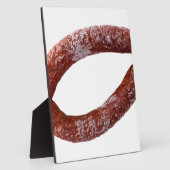 Chorizo-worst, geïsoleerd als gesneden fotoplaat (Zijkant)