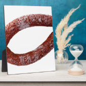 Chorizo-worst, geïsoleerd als gesneden fotoplaat (Zijkant)