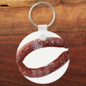 Chorizo-worst, geïsoleerd als gesneden sleutelhanger (Voorkant)