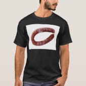 Chorizo-worst, geïsoleerd als gesneden t-shirt (Voorkant)