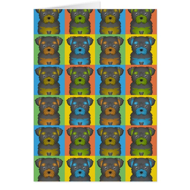 Chorkie Dog Cartoon Pop-Art (Voorkant)