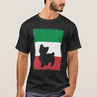 Chorkie Dog Italië Vlag Italiaanse  mam Papa T-shirt