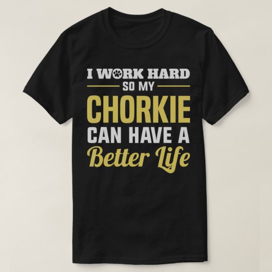 Chorkie Grappige Hond Cadeaus T-shirt (Design voorkant)