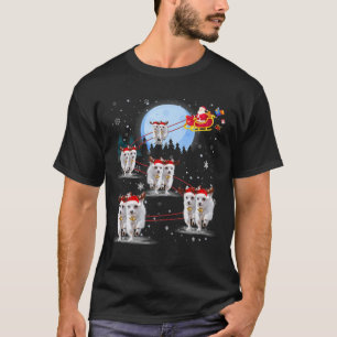Chorkie Lover Reindeer Sleigh Kerstkerstmis T-shirt