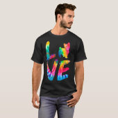 Chorkie Tie Dye Liefde Hond Mam Pa T-shirt (Voorkant volledig)